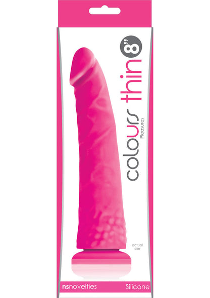 Colours Thin Beginner-Friendly Silicone Dildo With Suction-Cup Bas