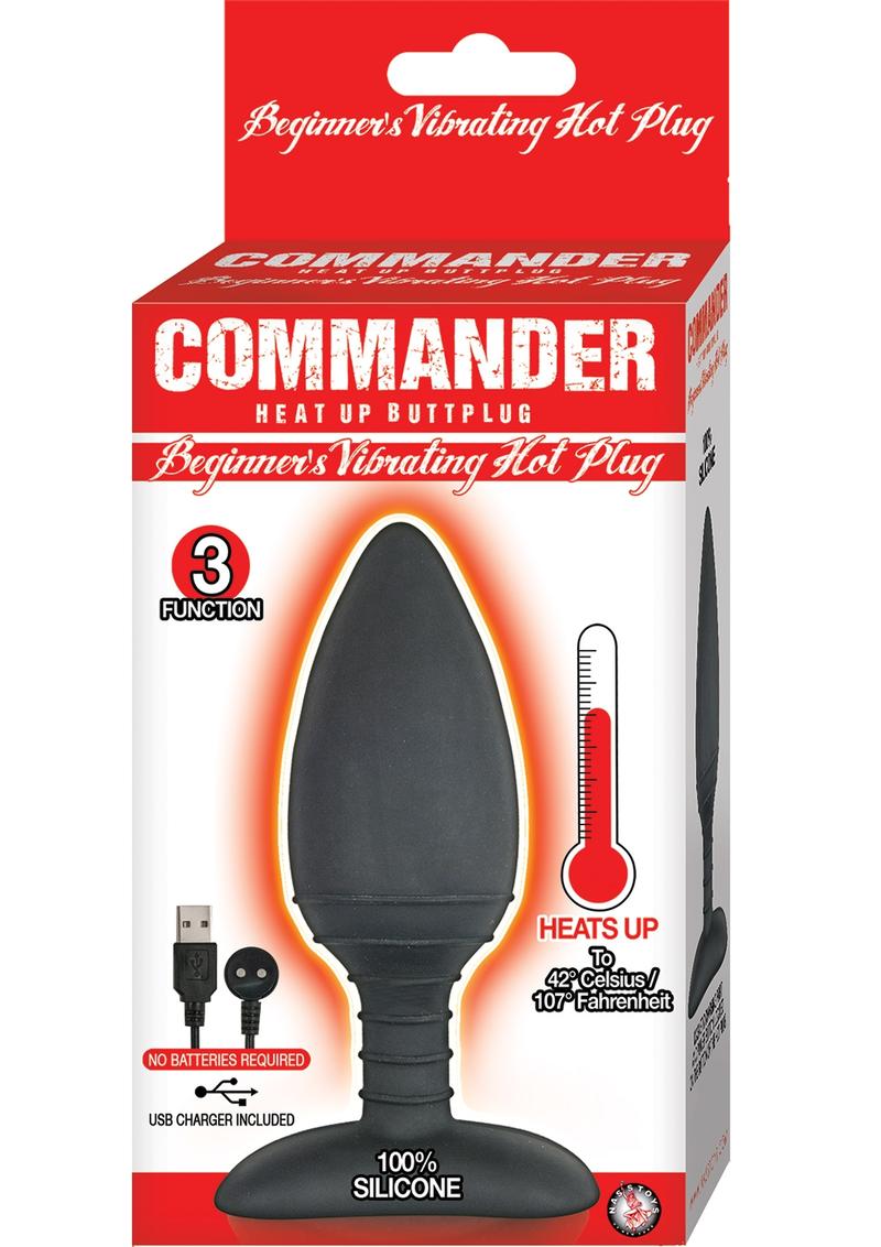 Commander Beginners Silicone Vibrating Warming Butt Plug