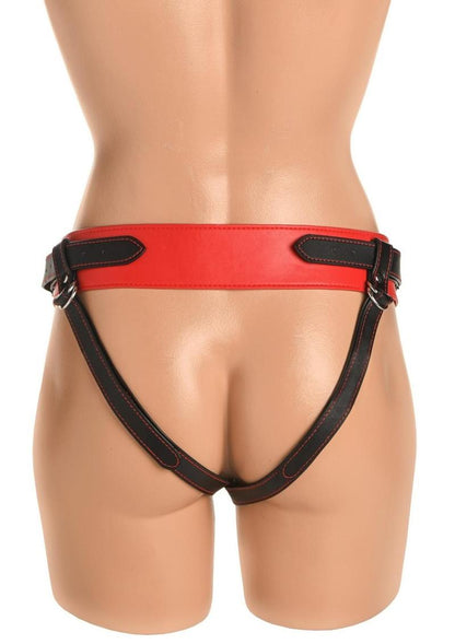 Creature Cocks Horny Devil Red and Black Adjustable Strap-On Harness