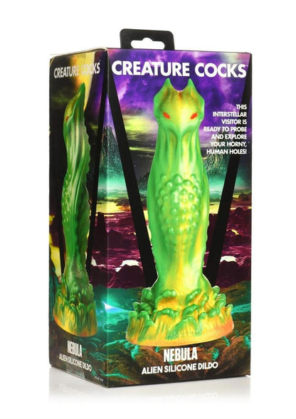 Nebula Alien Silicone Dildo Vibrant Green Design for World Pleasure