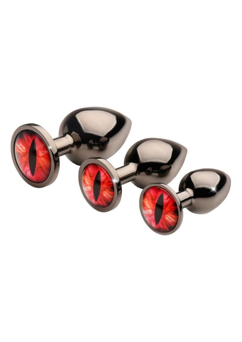 Creature Cocks Sinister Eyes Metal Butt Plug Set