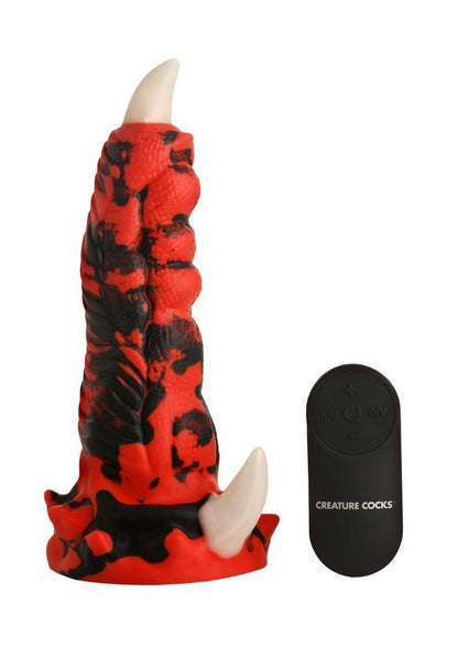 Red Talon Vibrating Silicone Dildo