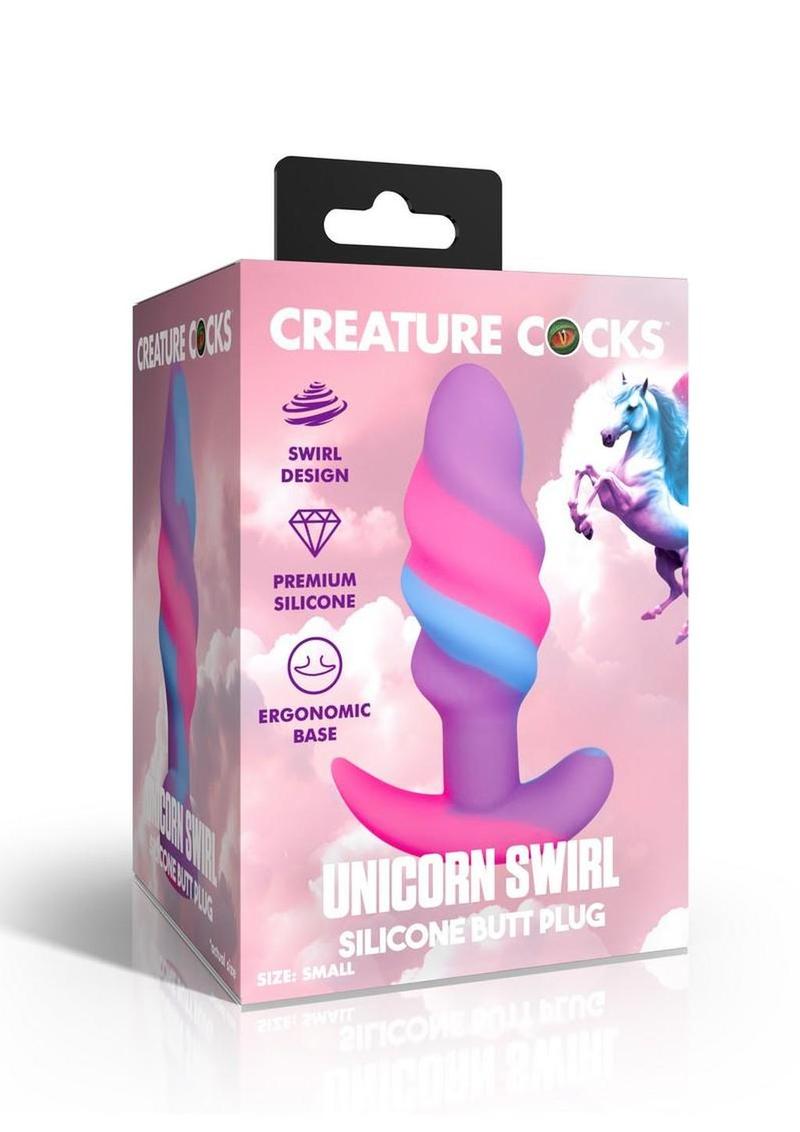 Creature Cocks Unicorn Swirl Butt Plug