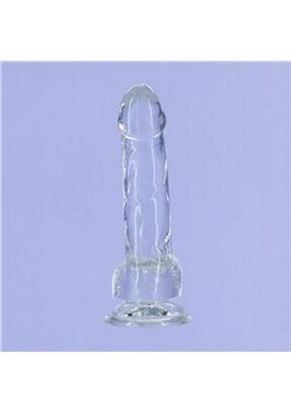 Crystal Addiction Clear Dildo With Balls