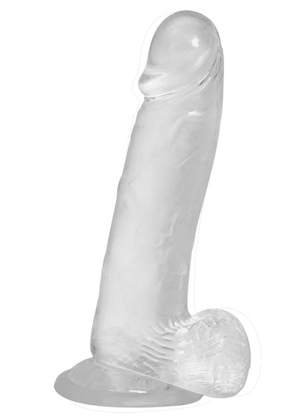 Crystal Addiction Clear Dildo With Balls