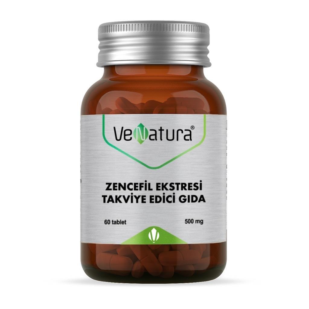 VeNatura Ginger Extract Supplement 500mg - 60 Tablets - Natural Anti-Inflammatory &amp; Digestive Health Support