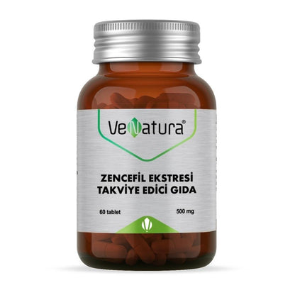 VeNatura Ginger Extract Supplement 500mg - 60 Tablets - Natural Anti-Inflammatory &amp; Digestive Health Support