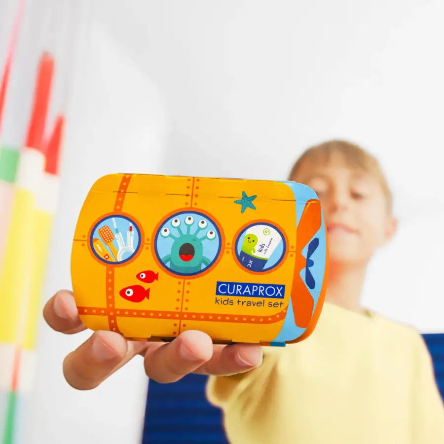 Curaprox Kids Travel Set Orange Gentle Oral Care Kit