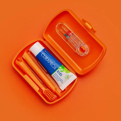 Curaprox Kids Travel Set Orange Gentle Oral Care Kit