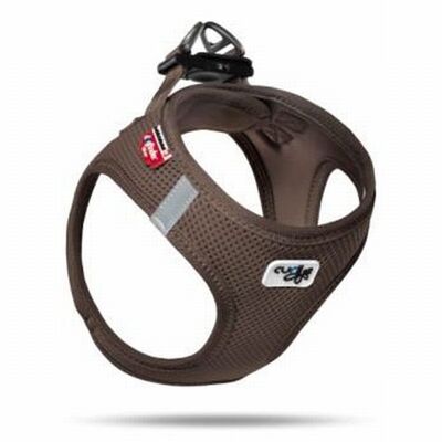 Curli Vest Air-Mesh Dog Harness Brown Breathable Mesh 3XS