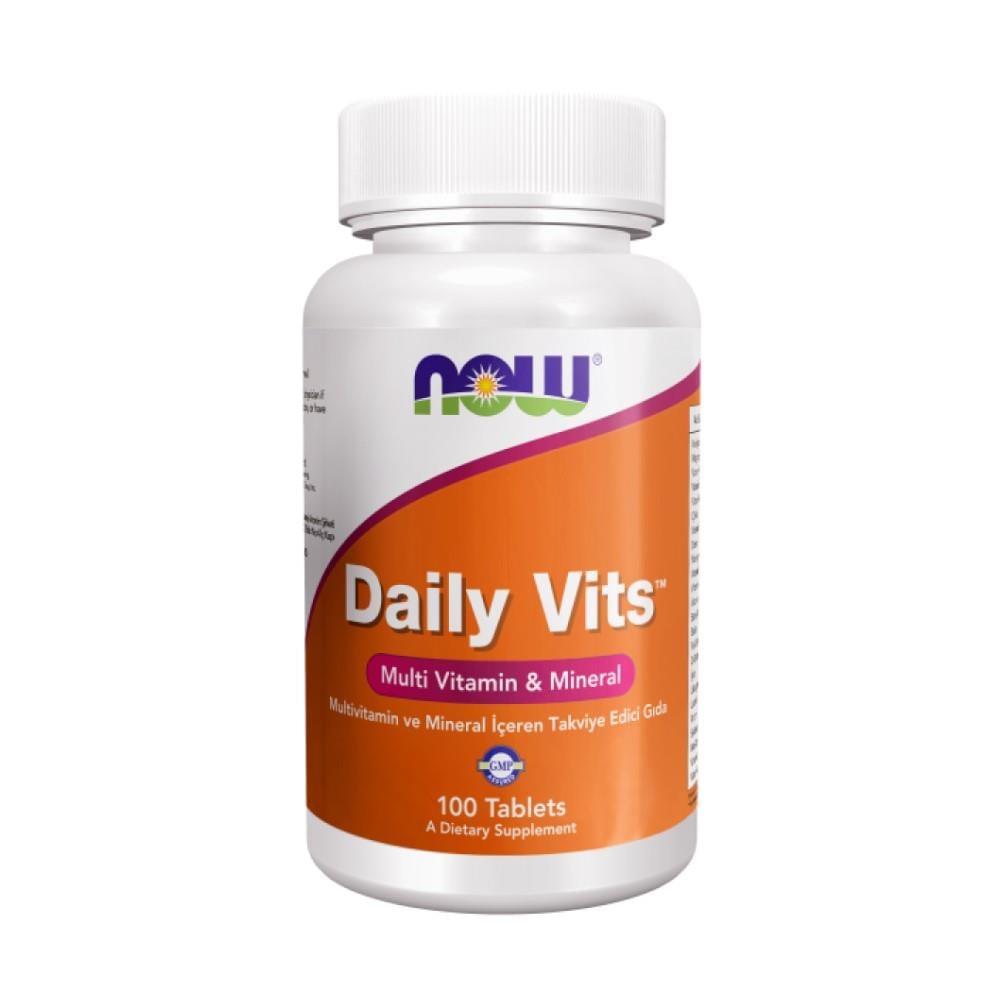 Now Daily Vits Multivitamin: Complete Vitamin &amp; Mineral Supplement for Adults - Boost Energy, Support Immunity &amp; Bone Health (100 Tablets)