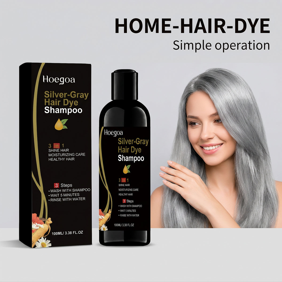 Fashion cool tone hair care clean hair easy to rinse