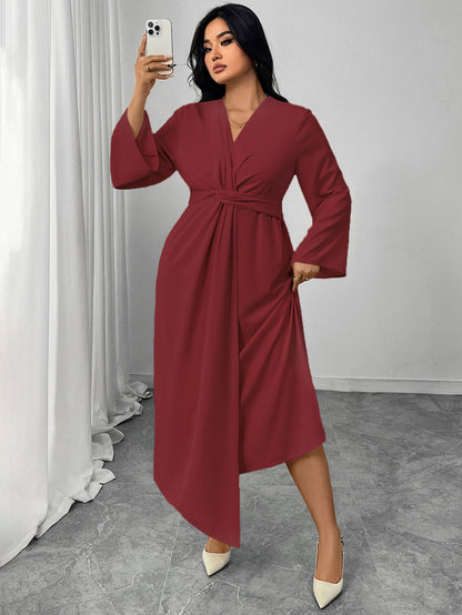 Elegant Long Sleeve Slim Fit Dress