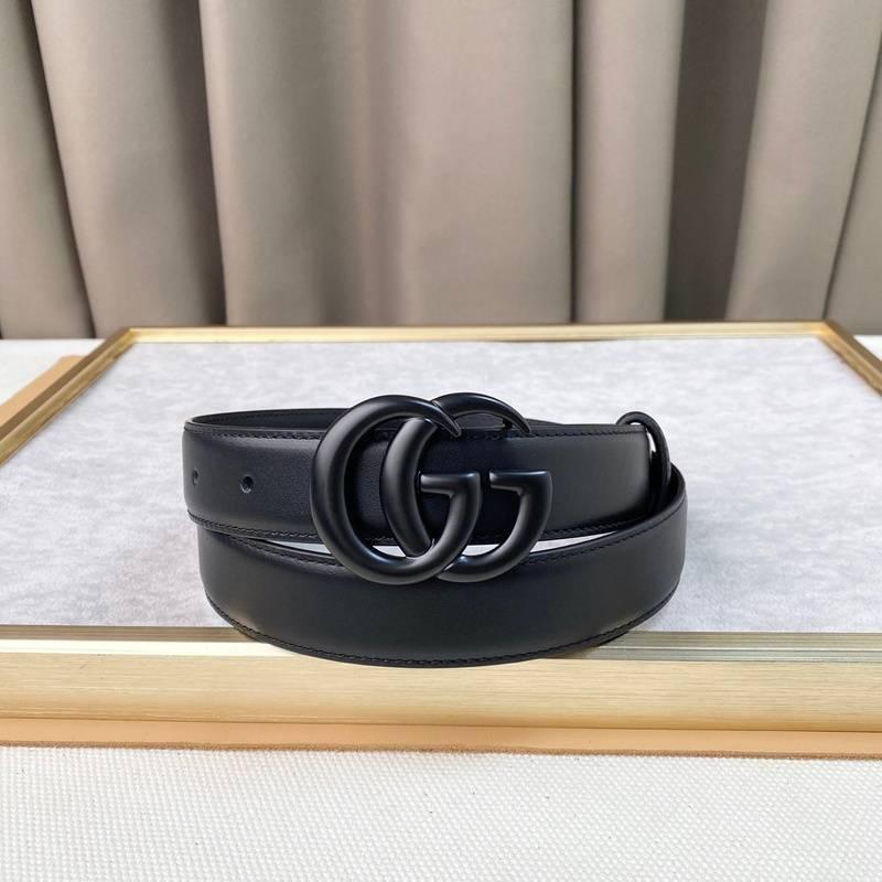 GUCCI Embellished coated-canvas and leather belt &