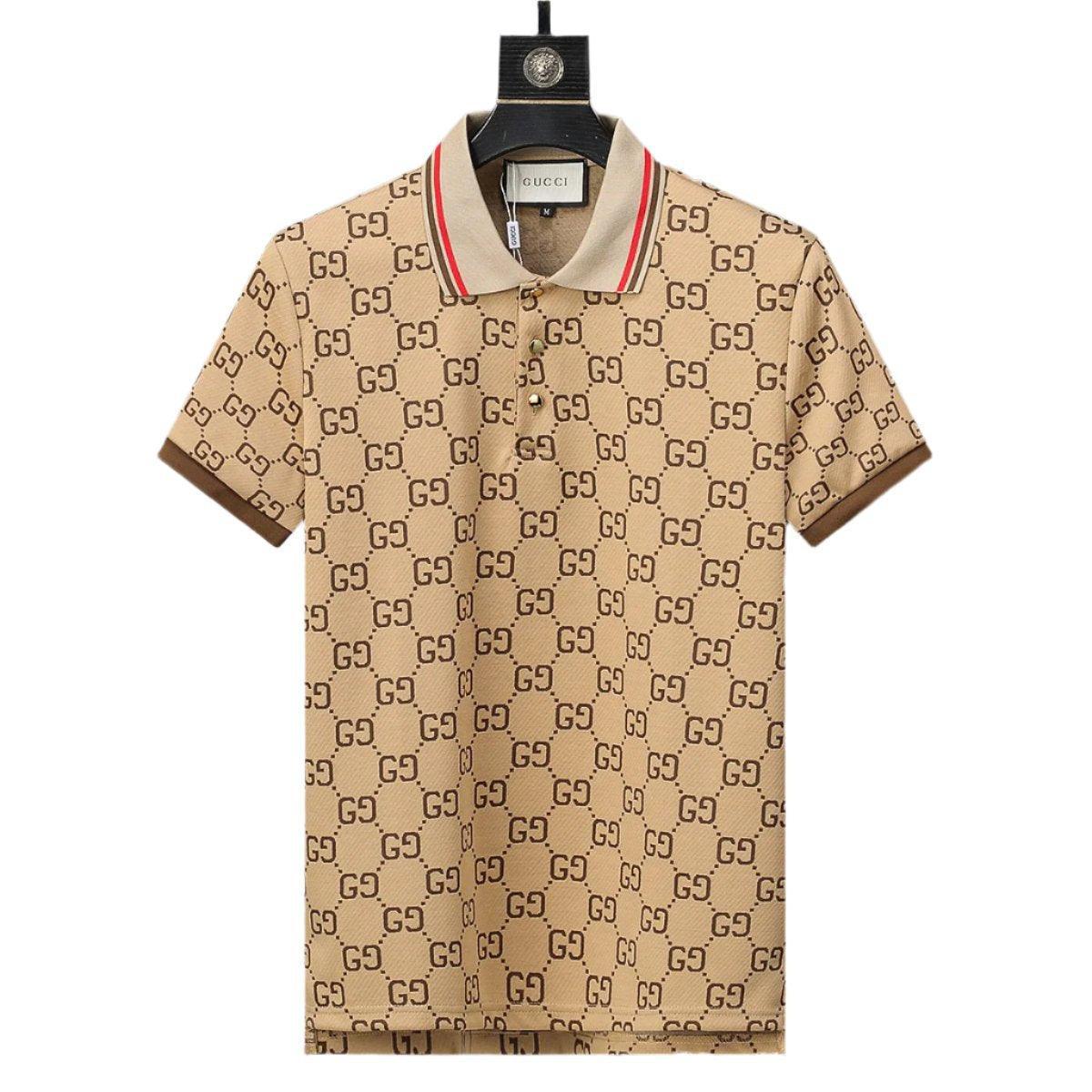 Gucci Brown T-shirt with a collar