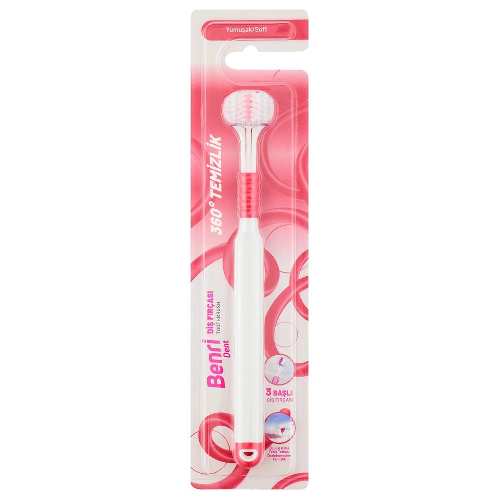 Benri Dent Complete Toothbrush Pink (Soft)