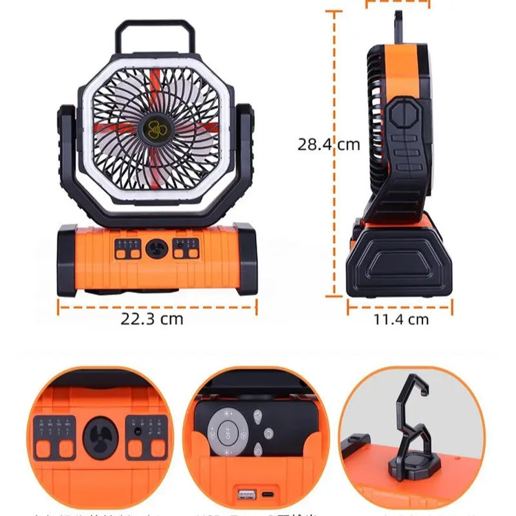 Outdoor Household Power Bank LED Light Camping Fan SHOPEZRA L.L.C.