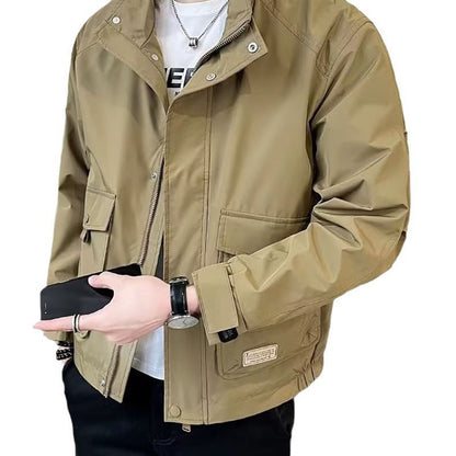 Mens Casual Stand Collar Jacket
