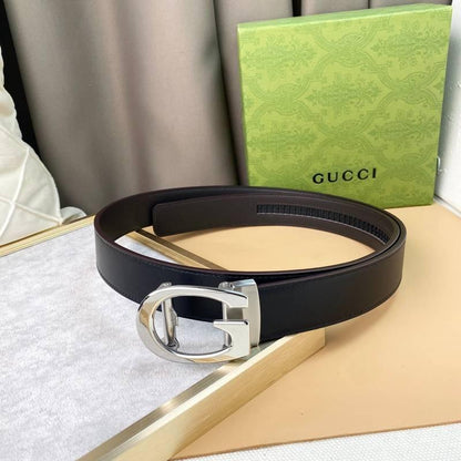 GUCCI Embellished coated-canvas and leather belt &