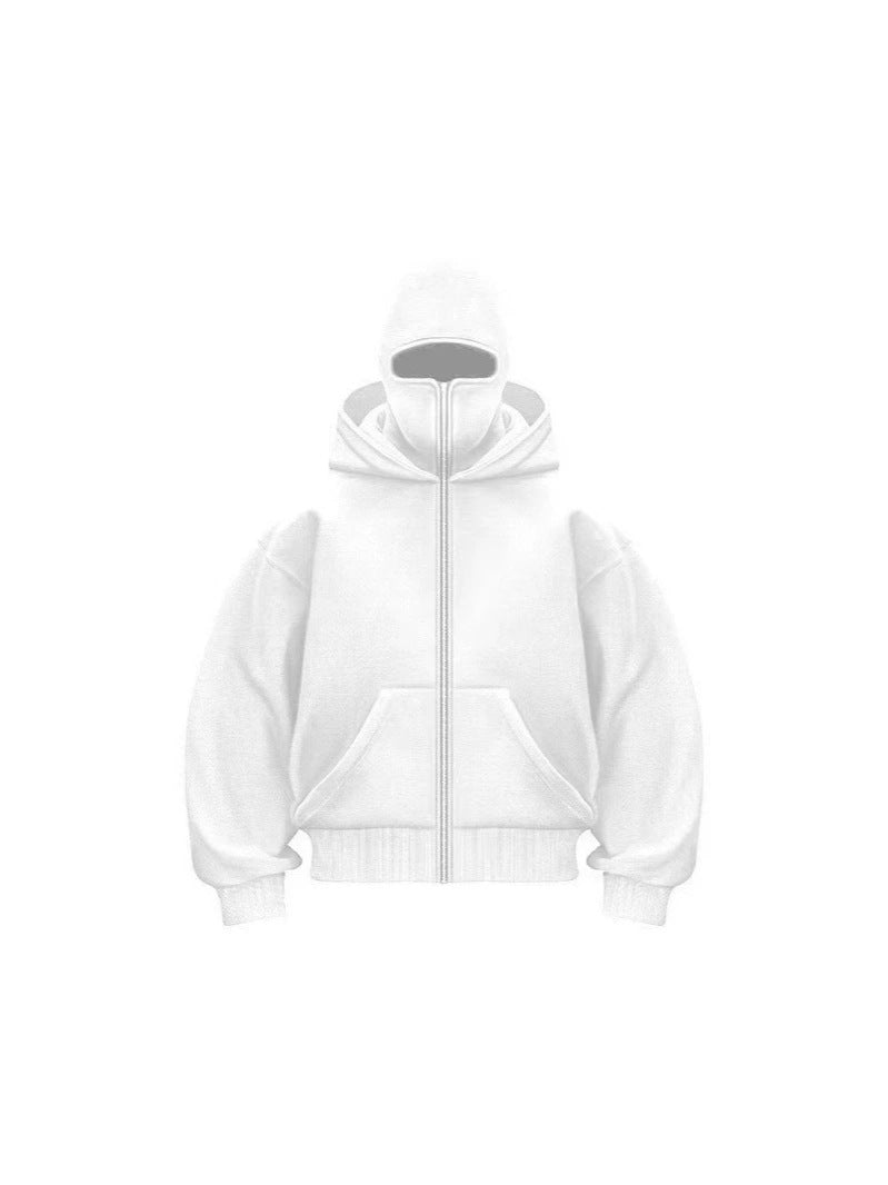 Double Layer Hooded Zipper Sweatshirt