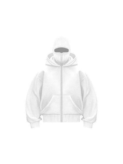 Double Layer Hooded Zipper Sweatshirt