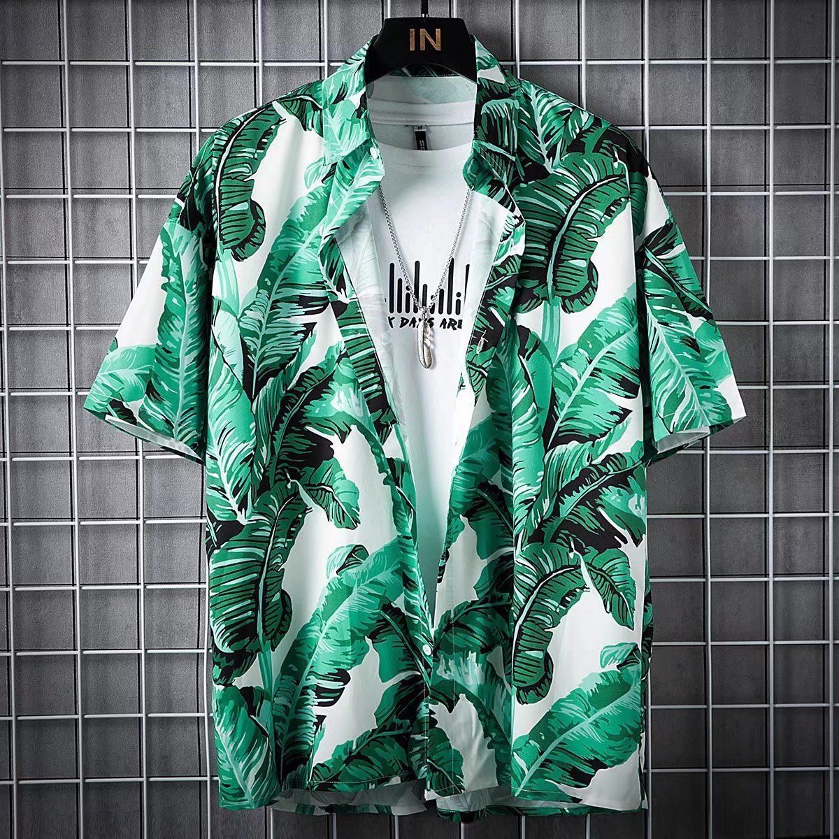 Mens Quick Dry Floral Shirt and Shorts Set