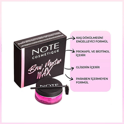 Note Cosmetics Brow Master Eyebrow Stabilizer &amp; Shaper Colorless WAX