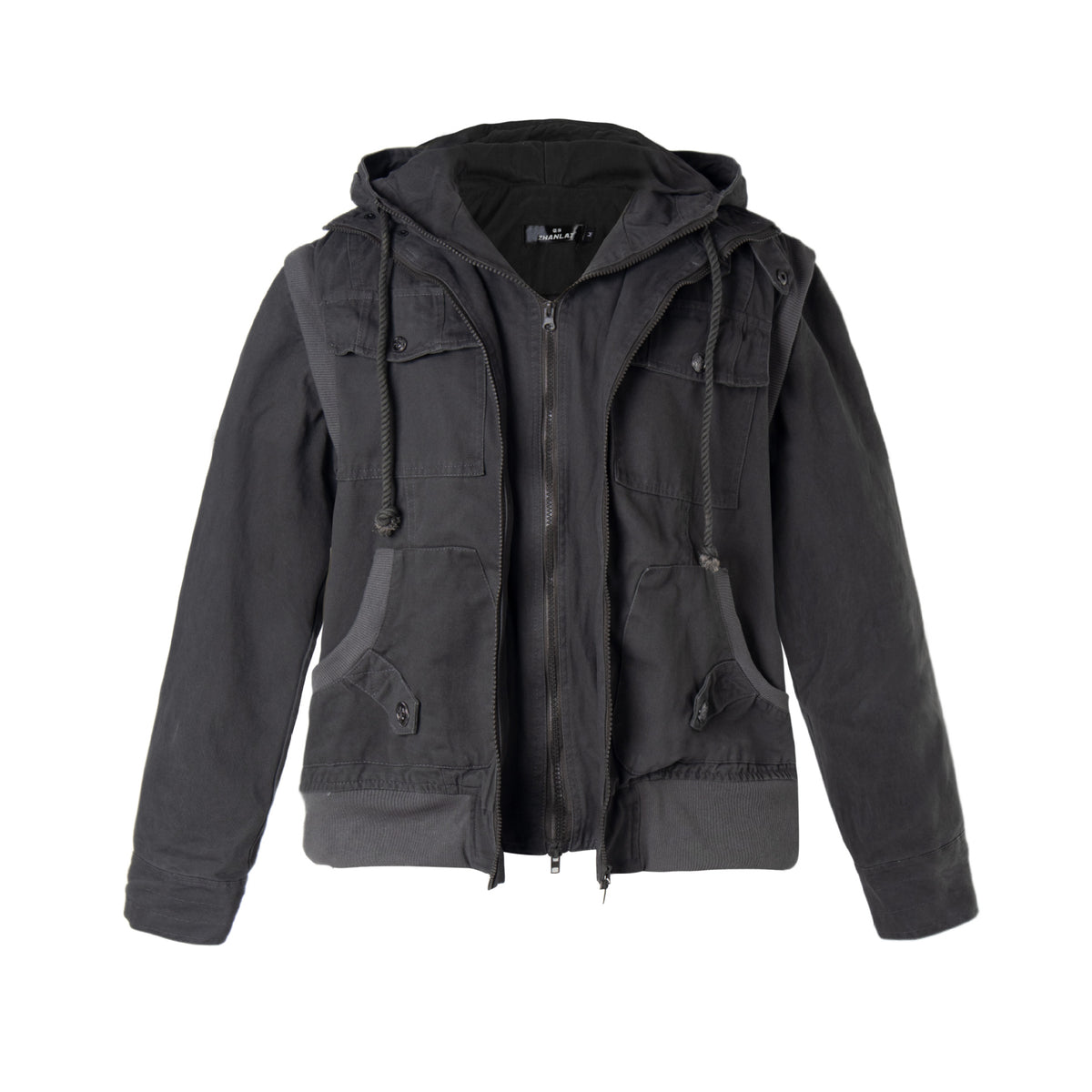 Multi-Pocket Design Hooded Jacket Vest for Women
