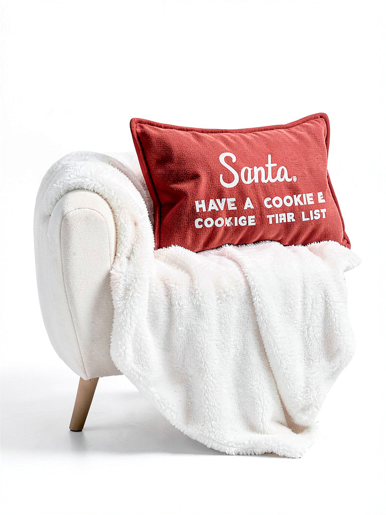 Lacourte Santa Cookie List Decorative Pillow, 14″ x 24″
