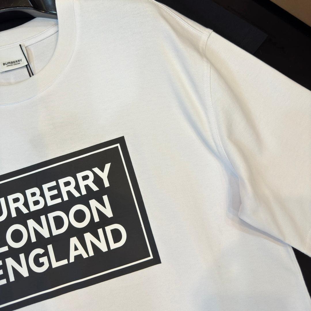 Burberry White T-Shirt Without Collar