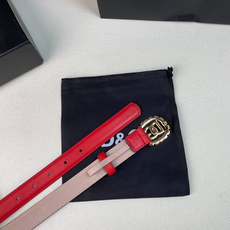 Dolce Gabbana Women Calfskin belt with bejeweled DG logo &