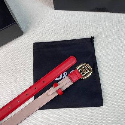 Dolce Gabbana Women Calfskin belt with bejeweled DG logo &