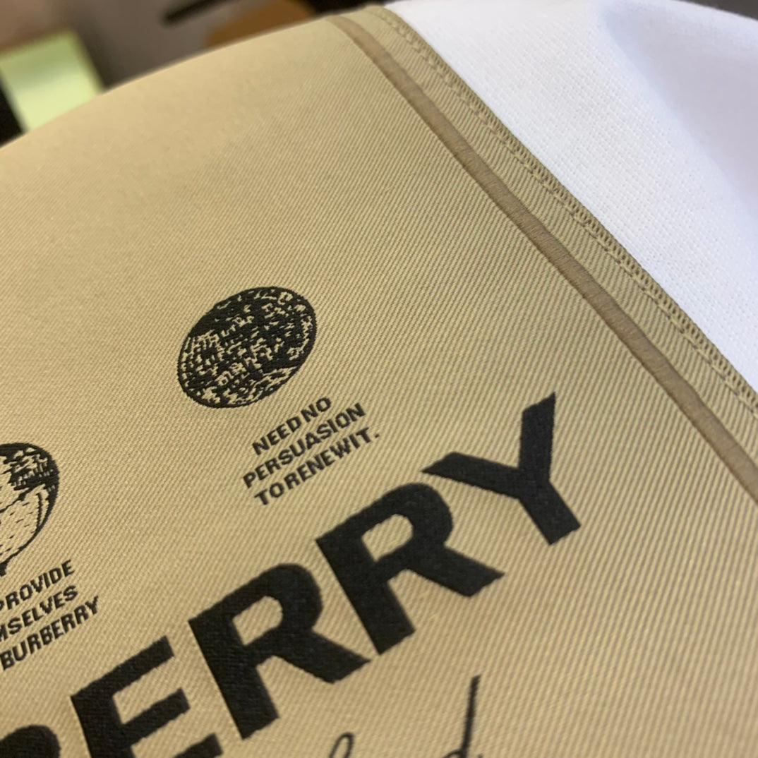 Burberry White T-Shirt Without Collar