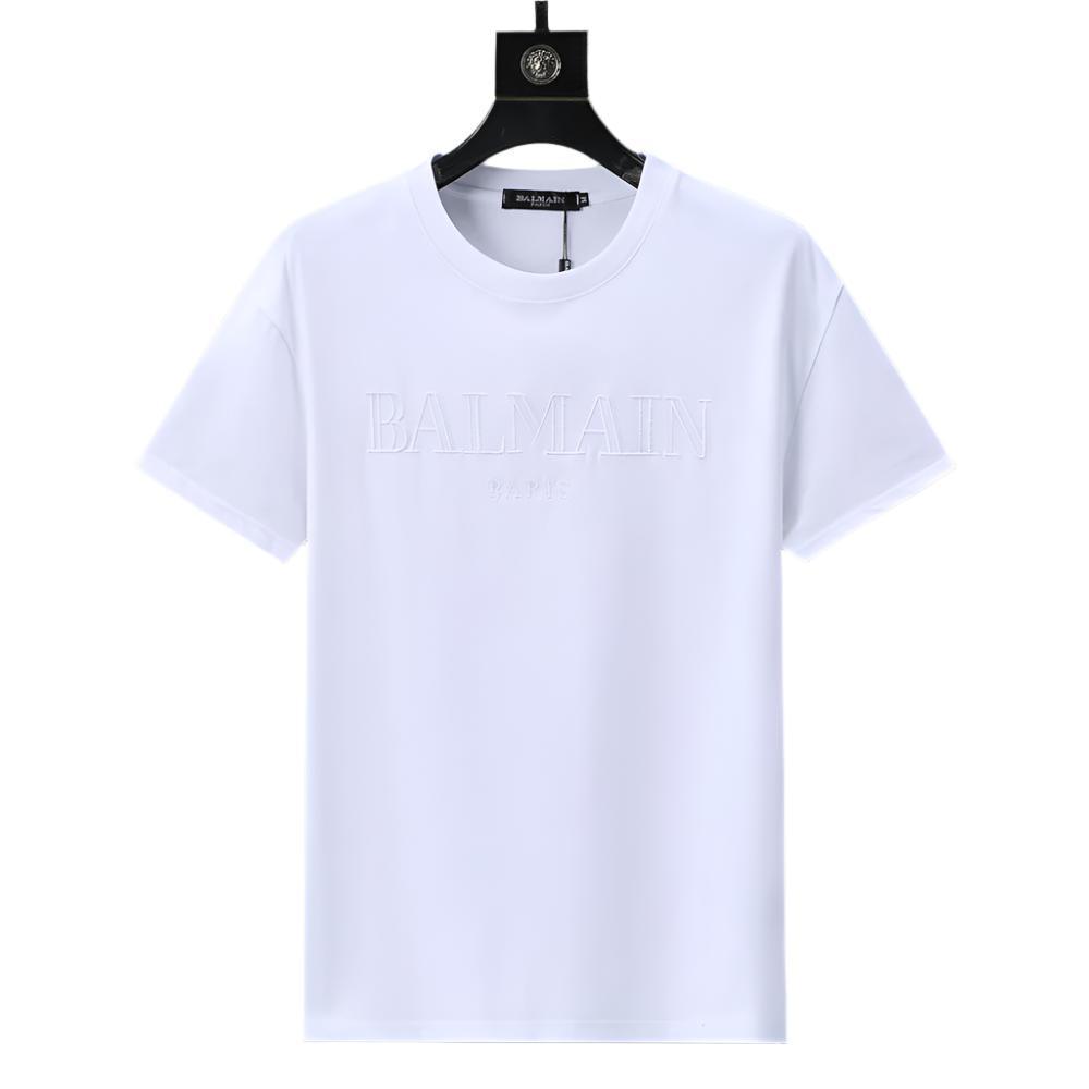 Balmain White T-Shirt Without Collar