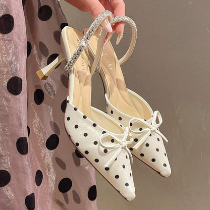 Polka-dot high heels