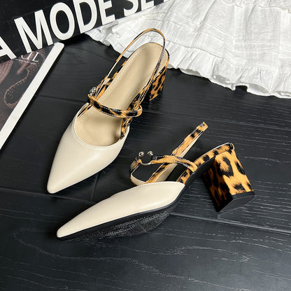 Pointed-toe sandals and high heels