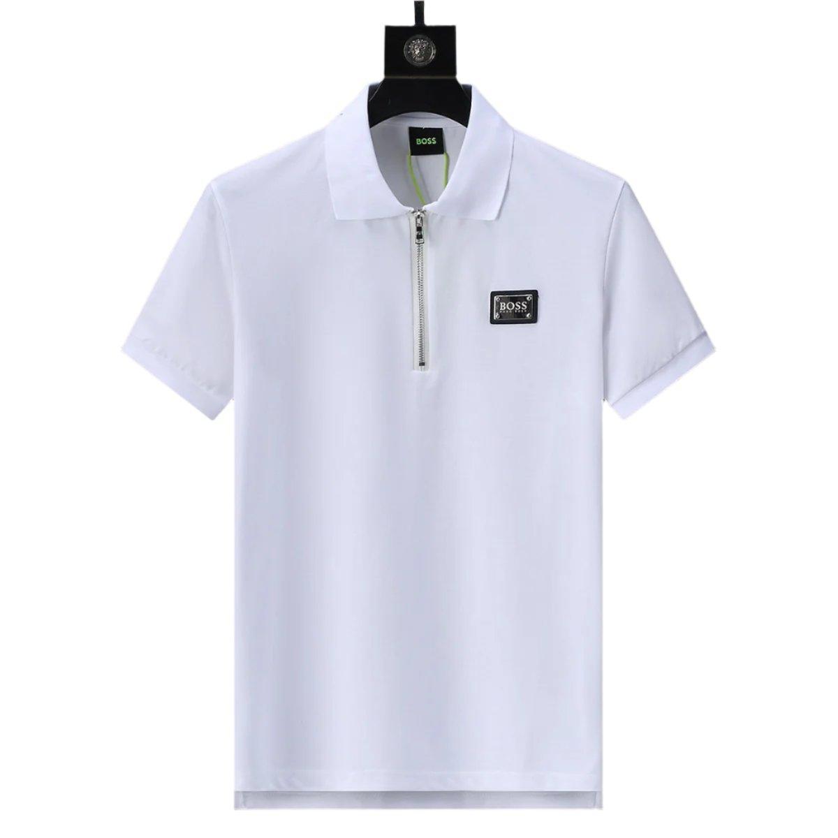 Hugo Boss White T-Shirt with Collar