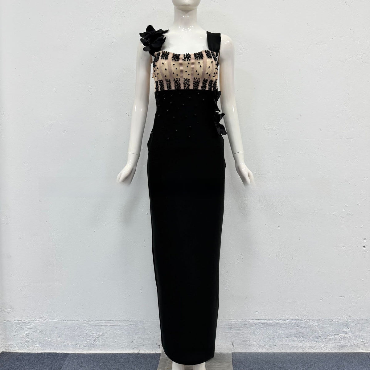 Elegant Beaded Bandage Dress