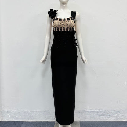 Elegant Beaded Bandage Dress