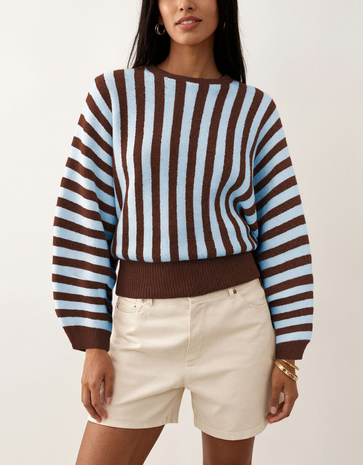 Striped Knitted Pullover Sweater