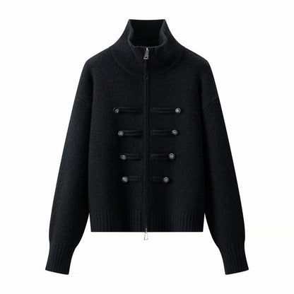 Womens Knitted Open Front Cardigan