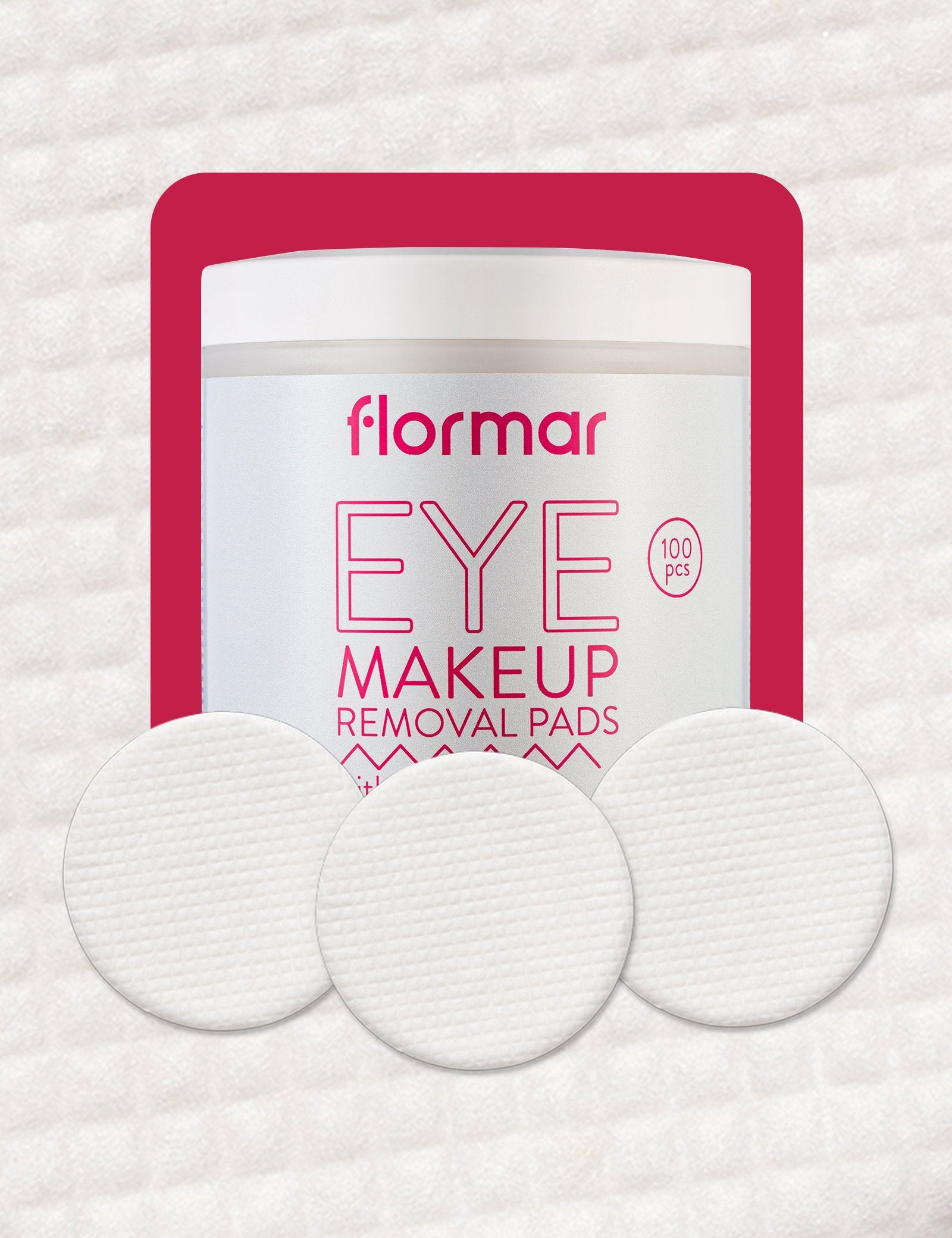 Flormar Aloe Vera &amp; Glycerin Eye Makeup Remover Pads 100 Count