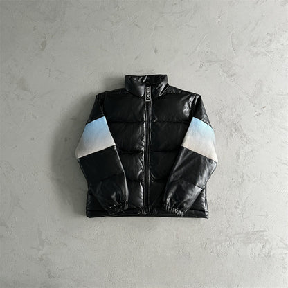 Gradient color embroidered winter jacket set