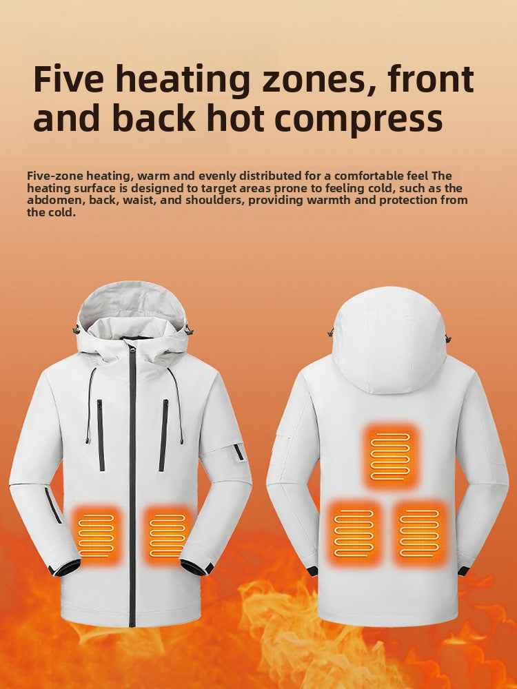 Winter intelligent heat-retaining hiking jacket