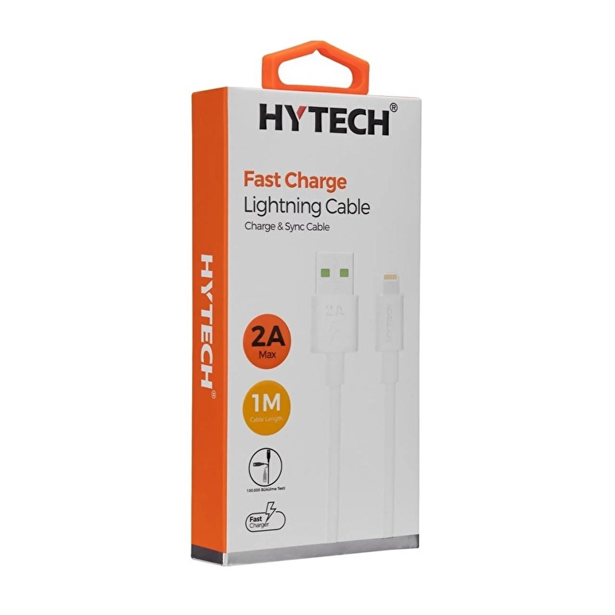 Hytech 1M 2A Fast iPhone Charging Cable - Durable Lightning Charger &amp; Data Sync Cable for Apple iPhones