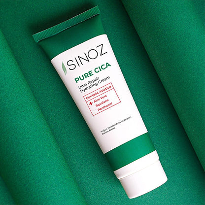 Sinoz Pure Cica Cream: Intensive Hydration &amp; Repair - Soothing Centella Asiatica, Squalane &amp; Aloe Vera -  Sensitive Skin Moisturizer, Post-Procedure Care