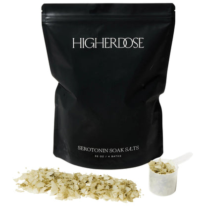 HigherDOSE Serotonin Soak Magnesium Bath Salt for Muscle Relaxation &amp; Mood Boost