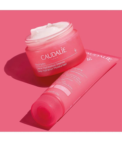 Caudalie VinoHydra Deep Hydration Facial Moisturizer - Intense Hydration for Dry &amp; Sensitive Skin | Natural Face Cream with Hyaluronic Acid &amp; Organic Shea Butter