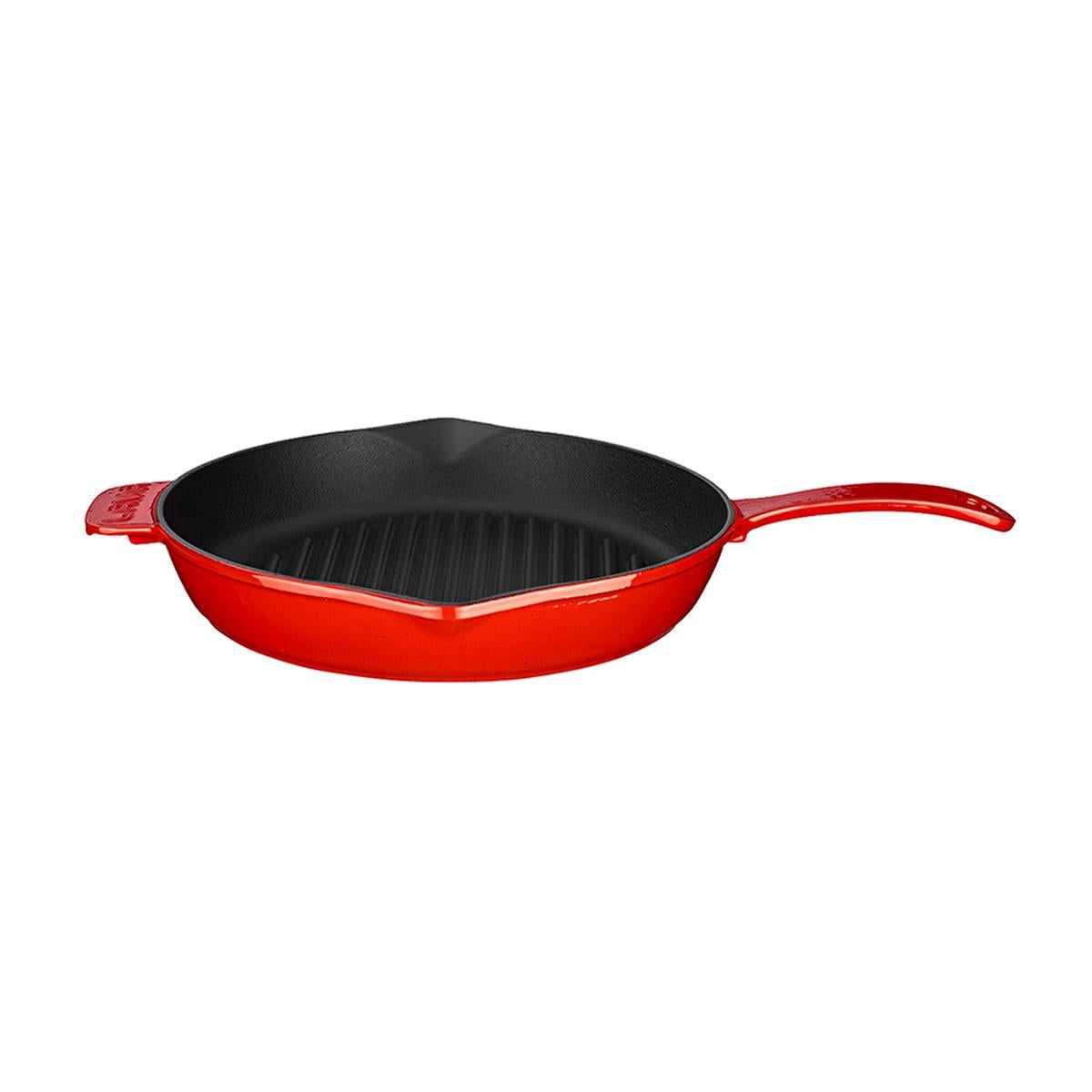 LAVA Cast Iron Grill Pan - 11 Inch Diameter, Enamel Coated, Durable Cookware for Stovetop &amp; Oven Use