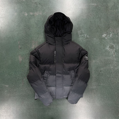 Gradient color embroidered winter jacket set